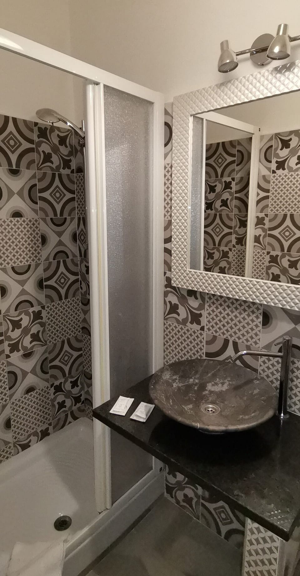 Shower, rainfall showerhead, hair dryer, bidet
