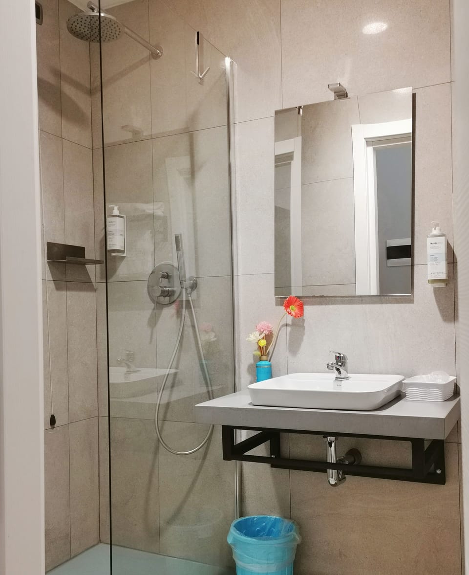 Single Room | Bathroom | Shower, free toiletries, hair dryer, slippers