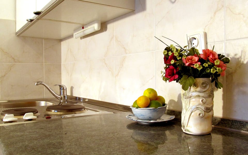 Comfort Apartment, 1 Bedroom, Balcony, Sea View | Private kitchenette | Fridge, freezer, dining tables