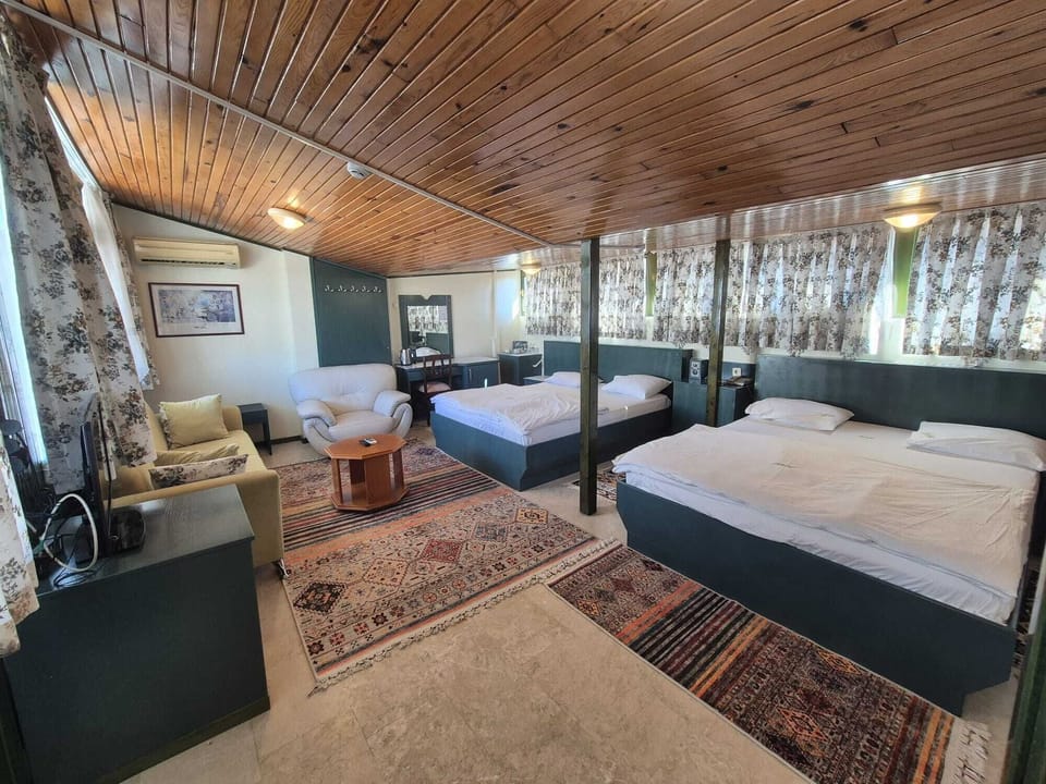 Panoramic Quadruple Room, Multiple Beds, Terrace, Poolside | Egyptian cotton sheets, premium bedding, minibar, in-room safe