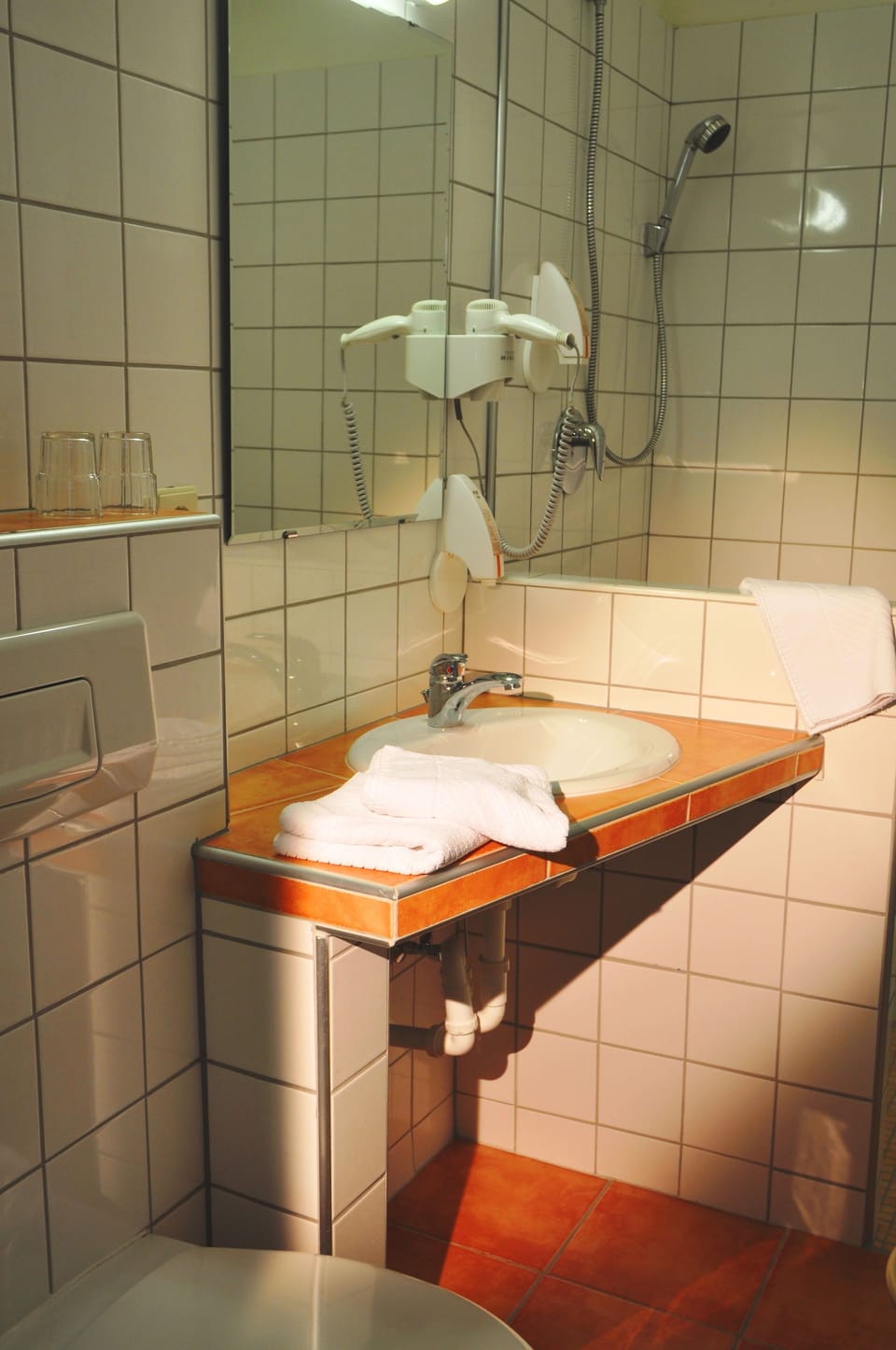 Double Room | Bathroom | Shower, hair dryer, towels