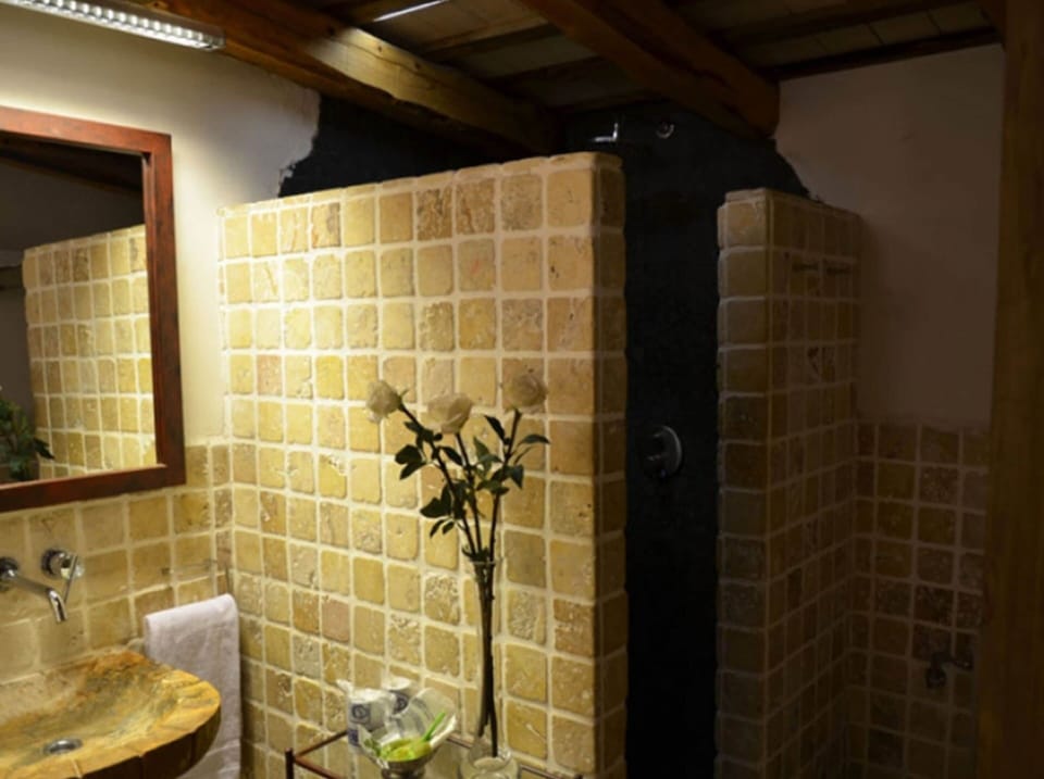 Superior Double Room, Terrace | Bathroom | Shower, rainfall showerhead, free toiletries, hair dryer