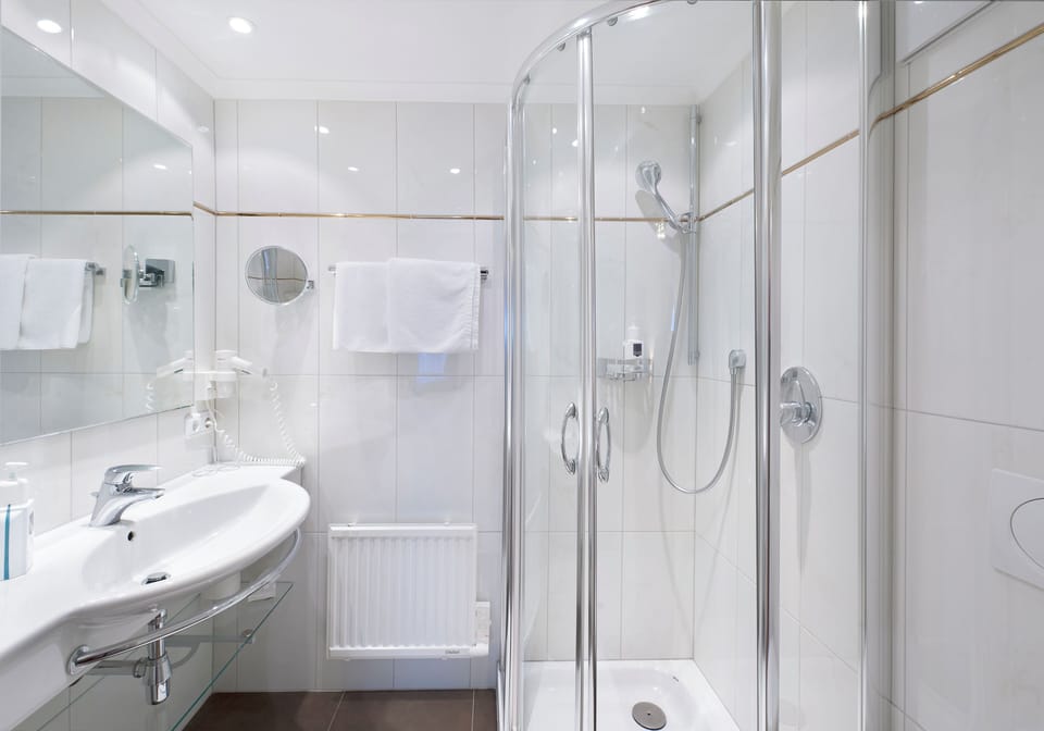 Free toiletries, hair dryer, towels