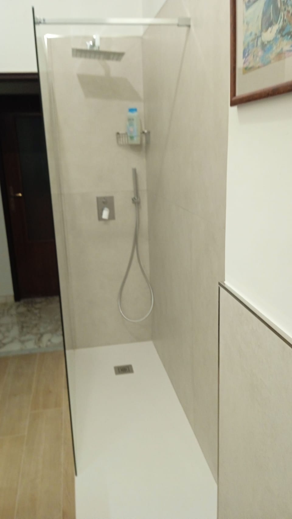 Combined shower/tub, rainfall showerhead, hair dryer, bidet