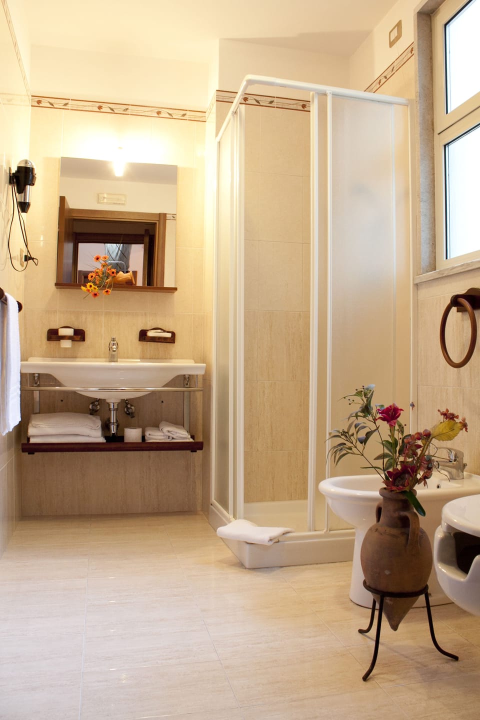 Double Room | Bathroom | Combined shower/tub, eco-friendly toiletries, hair dryer, bidet