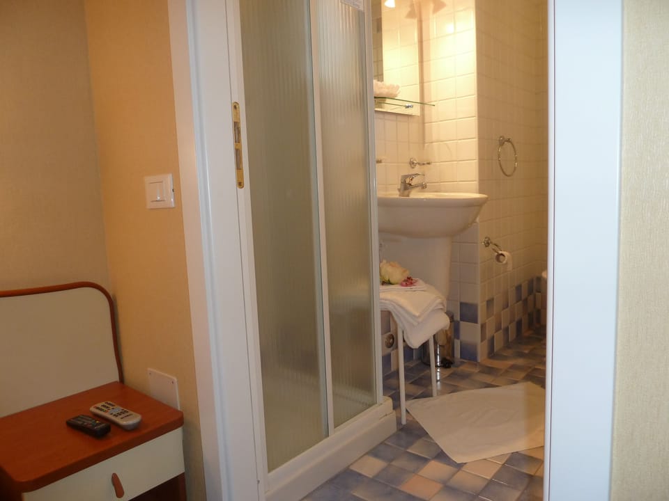 Shower, free toiletries, hair dryer, bidet