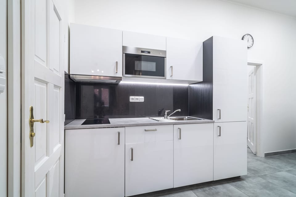 City Apartment, 1 Bedroom, Non Smoking, Kitchenette | Private kitchen | Fridge, microwave, stovetop, highchair