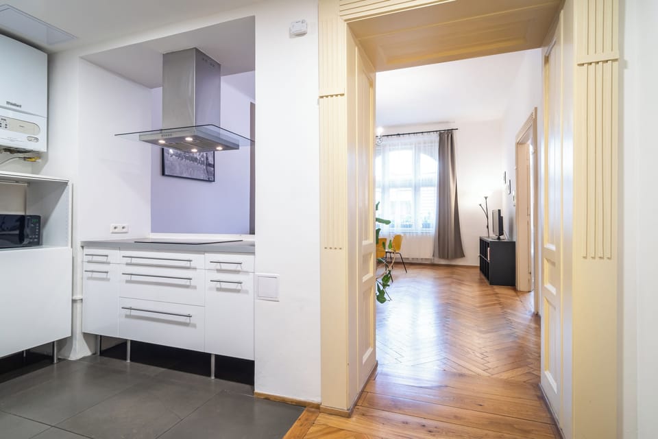 Apartment, 2 Bedrooms | Private kitchen | Fridge, microwave, stovetop, highchair