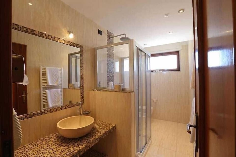 Free toiletries, hair dryer, bidet, towels