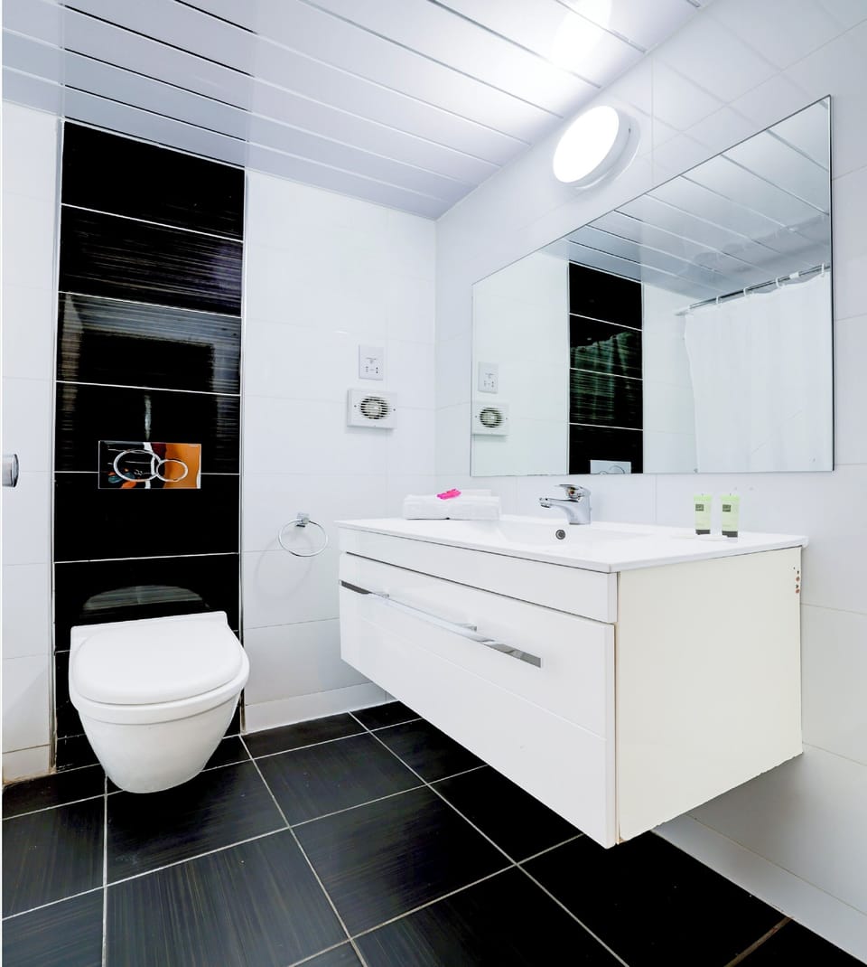 Standard Room, 2 Twin Beds | Bathroom | Shower, free toiletries, towels, toilet paper