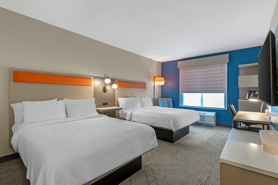 Standard Room, 2 Queen Beds, Microwave (Minifridge) | Desk, blackout drapes, iron/ironing board, WiFi (free)