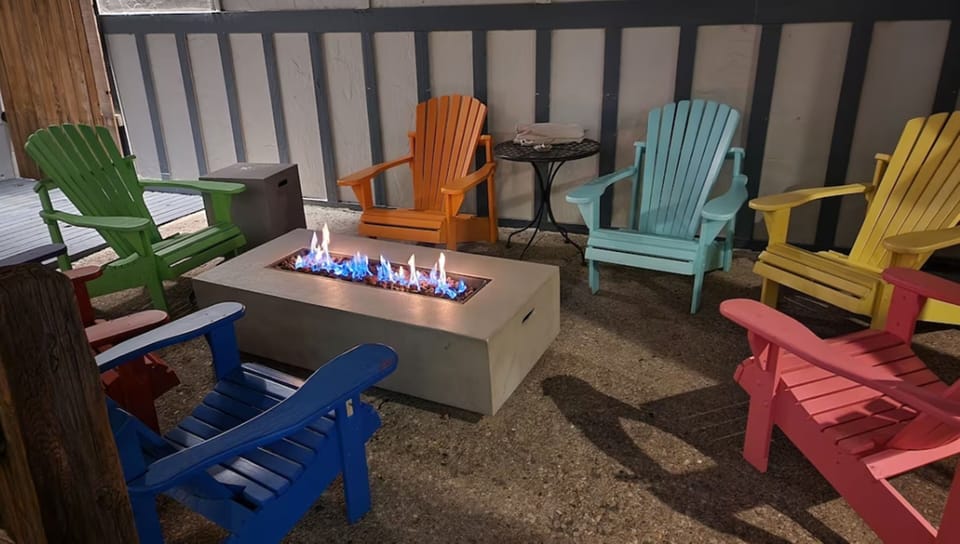 Outdoor banquet area