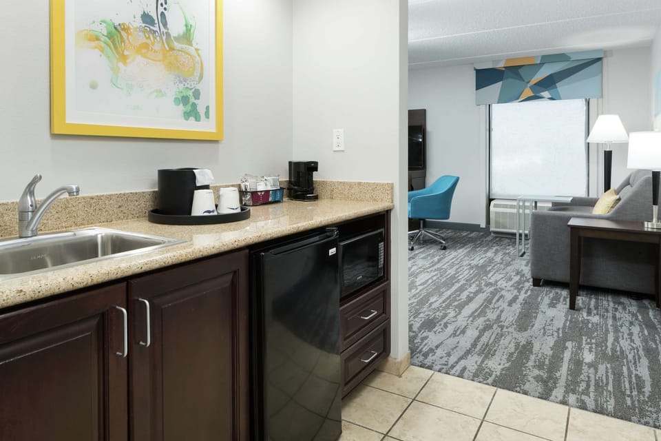 Suite, 1 King Bed, Accessible, Non Smoking | Desk, iron/ironing board, free cribs/infant beds, free rollaway beds