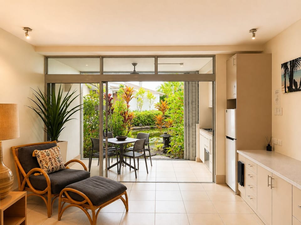 Club Apartment, 1 Bedroom | Living area | Flat-screen TV, DVD player