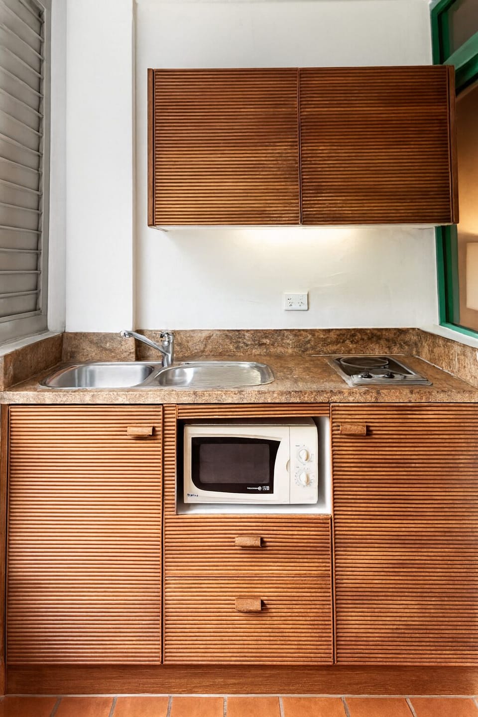 Tropical Studio Apartment | Private kitchen | Coffee/tea maker, fridge, microwave, stovetop