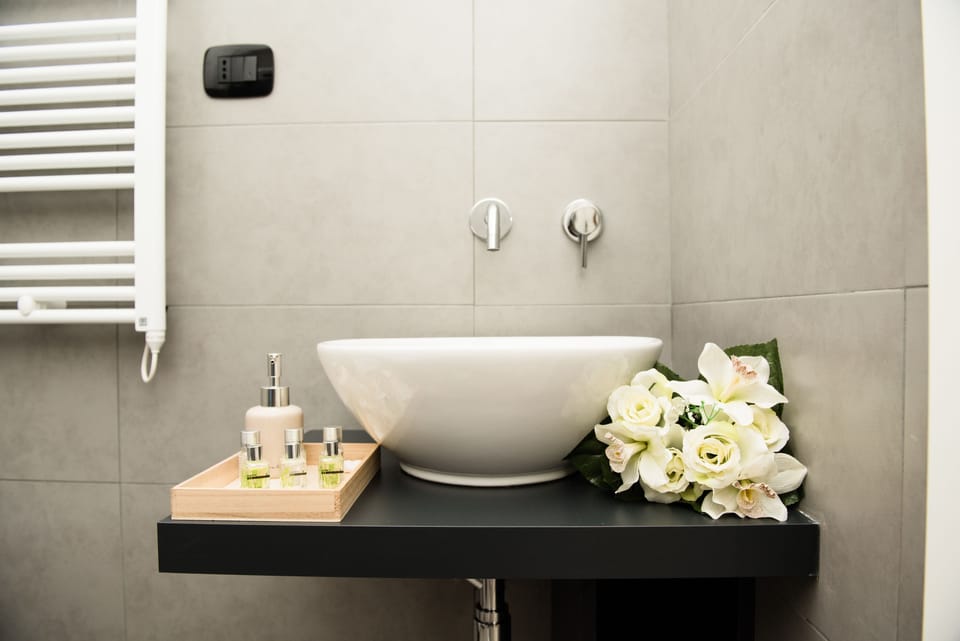 Standard Double or Twin Room | Bathroom | Shower, hair dryer, bidet, towels