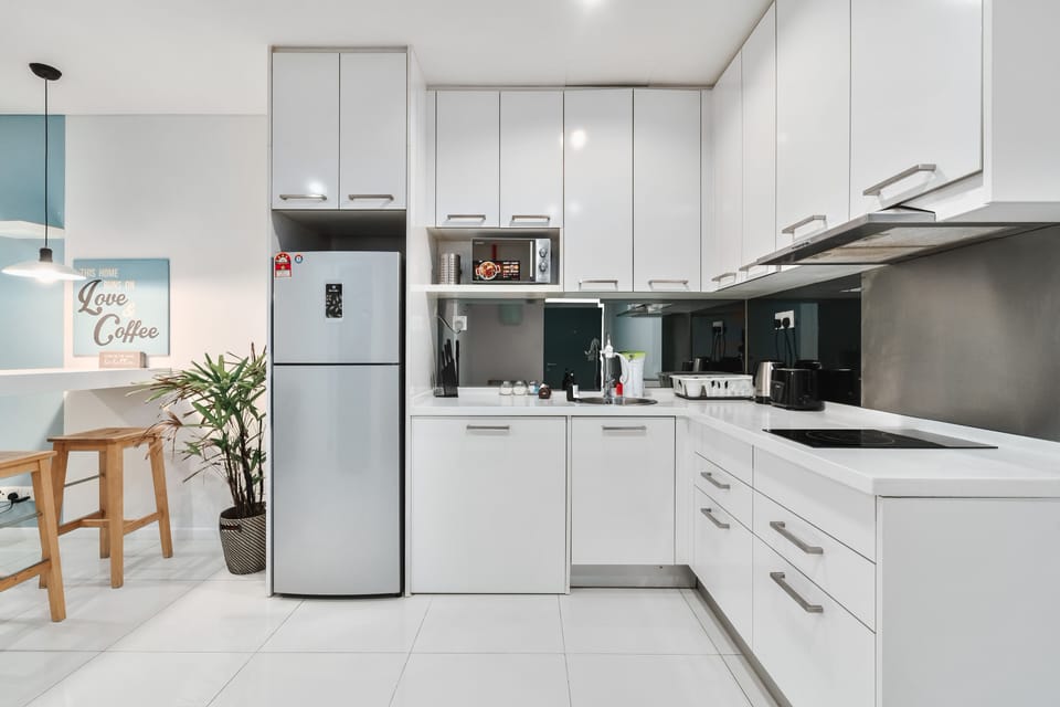 Two Bedroom Apartment | Private kitchen | Coffee/tea maker, fridge, microwave, stovetop