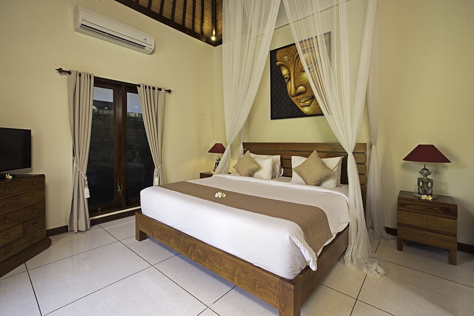 Superior Villa, 3 Bedrooms, Poolside | 3 bedrooms, in-room safe, desk, iron/ironing board