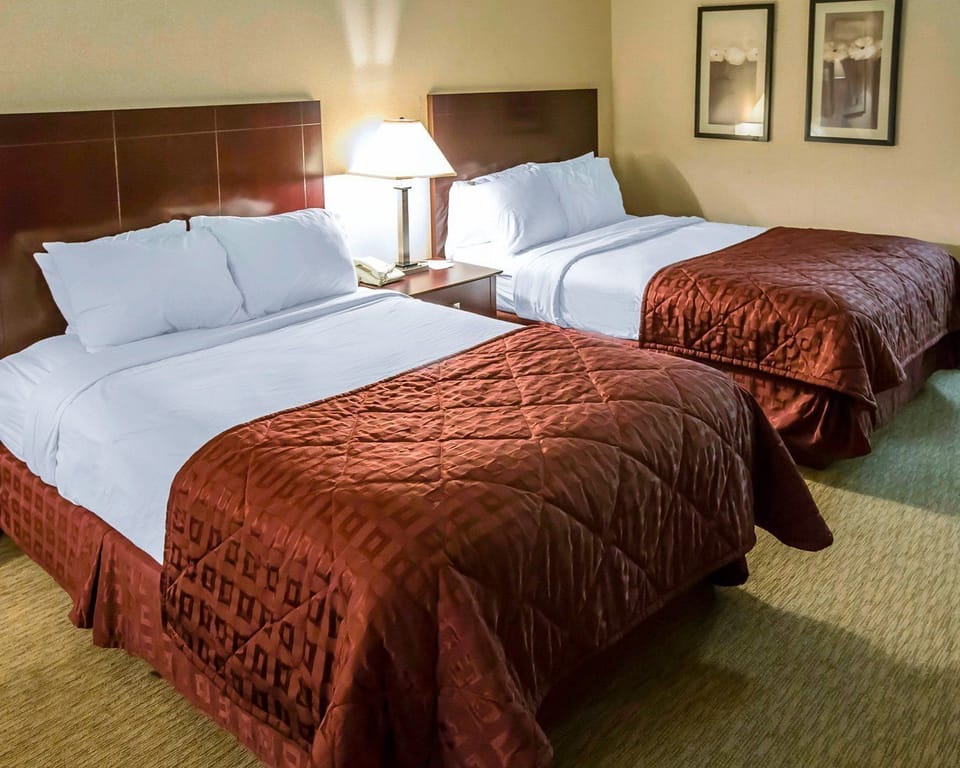 Desk, laptop workspace, blackout drapes, soundproofing