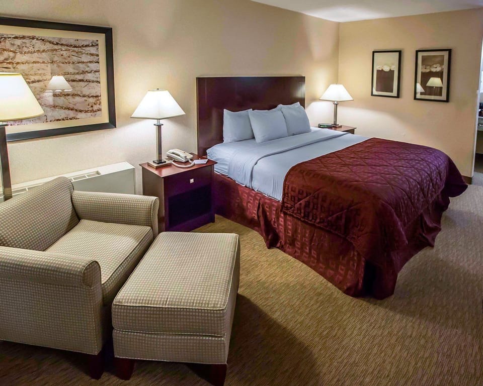 Desk, laptop workspace, blackout drapes, soundproofing