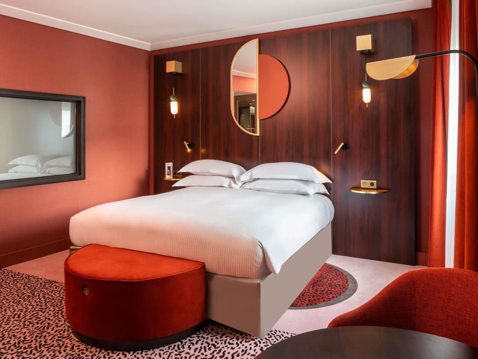 Premium bedding, pillowtop beds, free minibar items, in-room safe