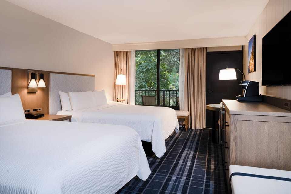 Standard Room, 2 Queen Beds, Balcony | In-room safe, desk, iron/ironing board, free cribs/infant beds