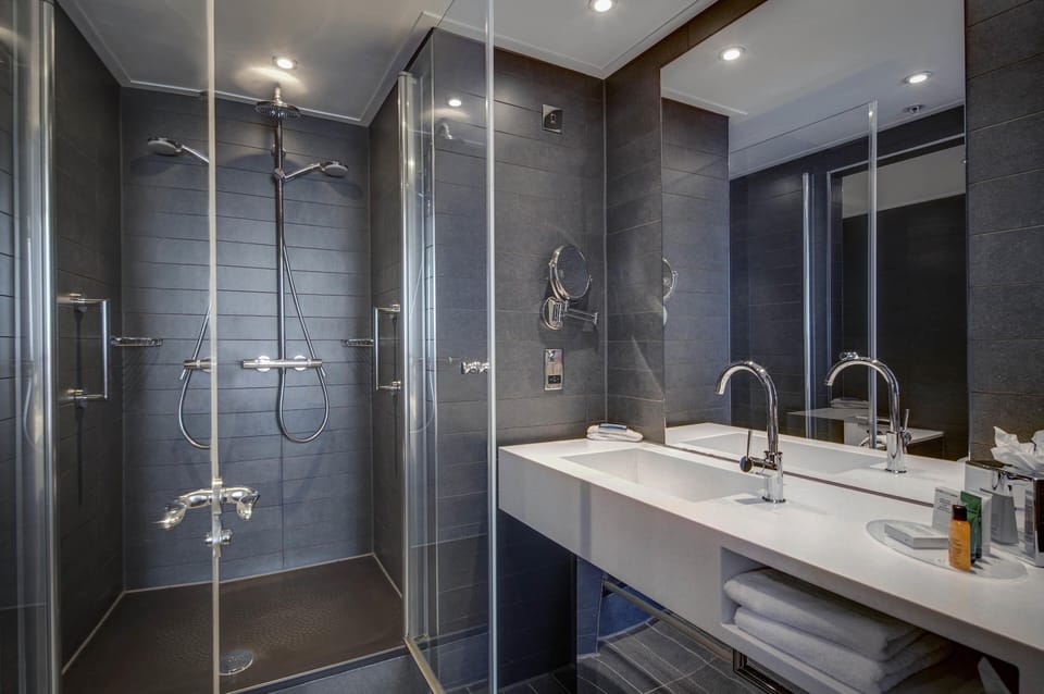 Free toiletries, hair dryer, towels, soap