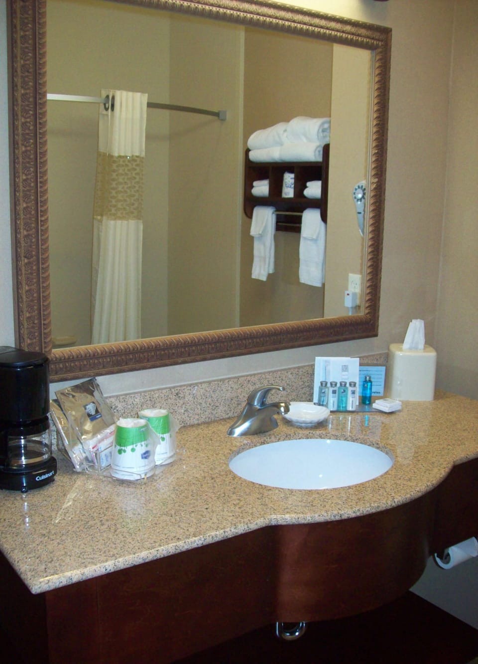 Two queen beds non smoking | Bathroom | Hair dryer, towels