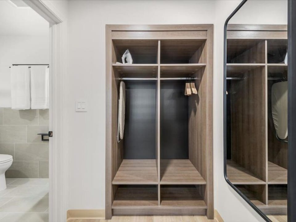 Standard Double Room, 2 Queen Beds, Private Bathroom (Self check-in) | In-room safe, desk, laptop workspace, iron/ironing board
