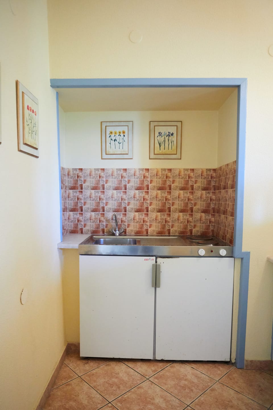 Apartment, 1 Bedroom, Sea View | Private kitchen | Full-size fridge, electric kettle, cookware/dishes/utensils