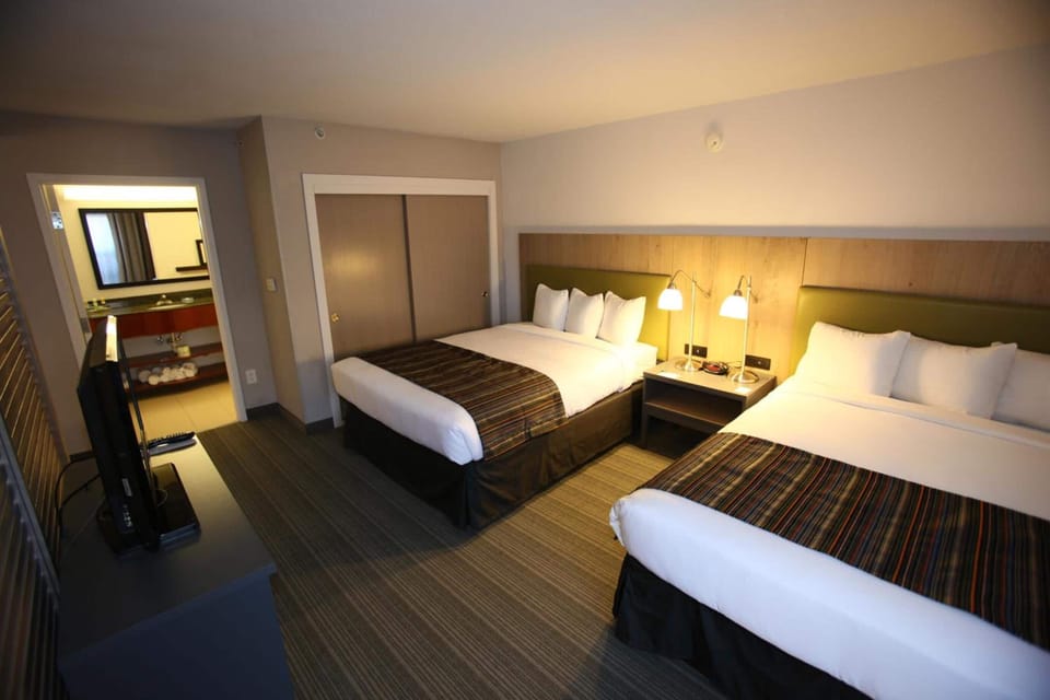 Two Queen Suite | Desk, iron/ironing board, free cribs/infant beds, free WiFi