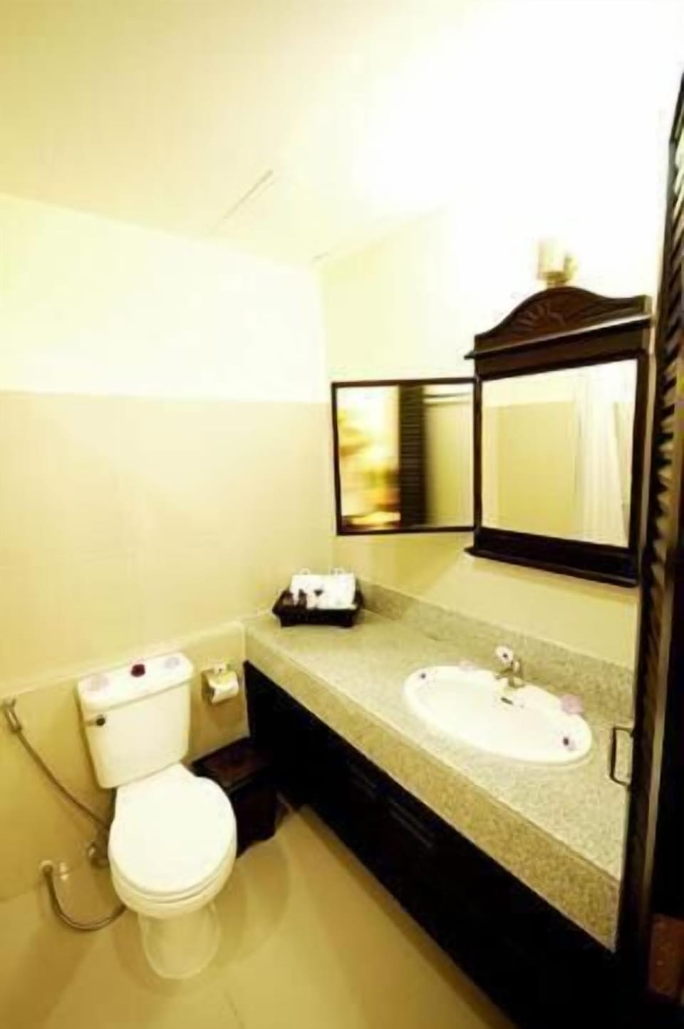 Shower, hair dryer, bathrobes, slippers