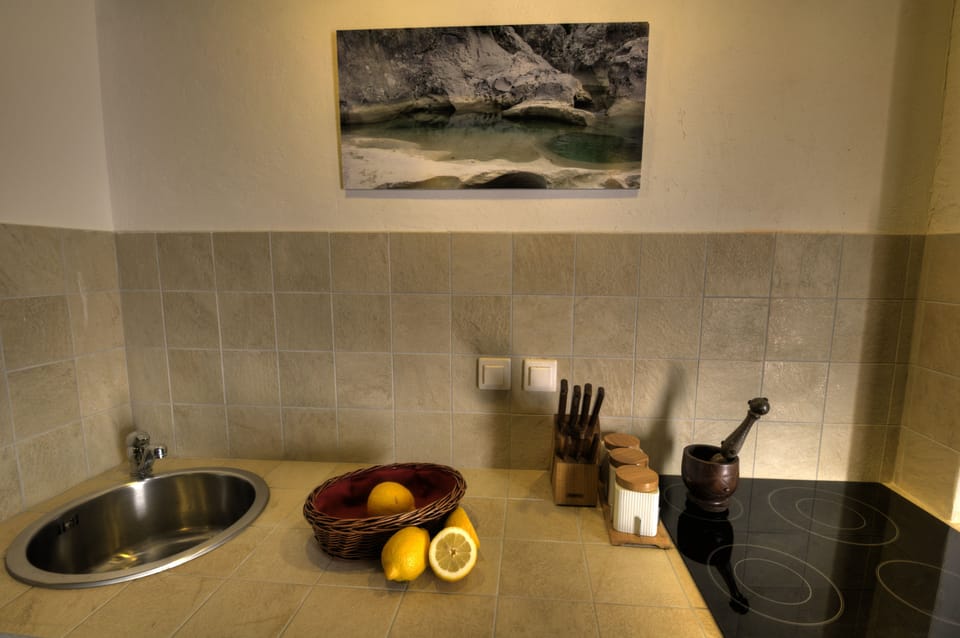 Stone House 7 | Private kitchen | Fridge, microwave, stovetop, coffee/tea maker