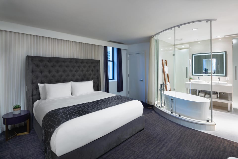 Egyptian cotton sheets, premium bedding, in-room safe, desk