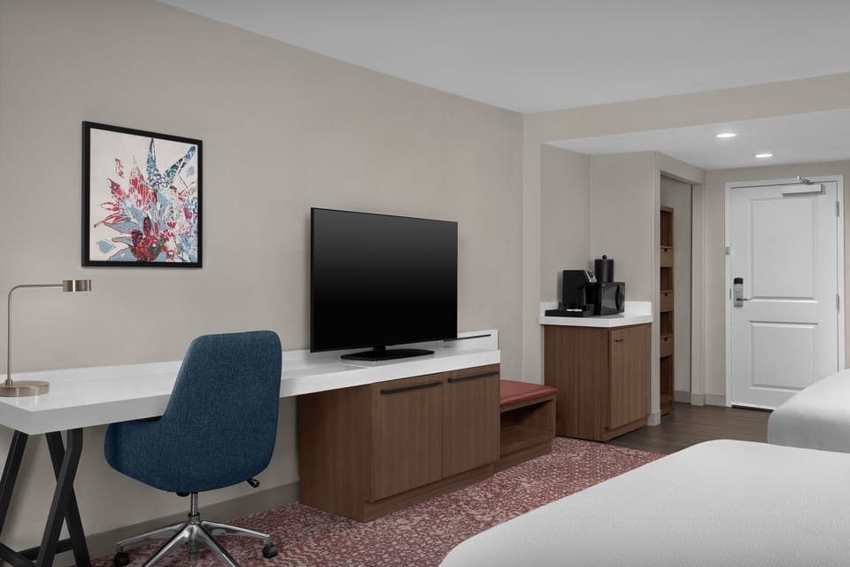 In-room safe, desk, iron/ironing board, free cribs/infant beds