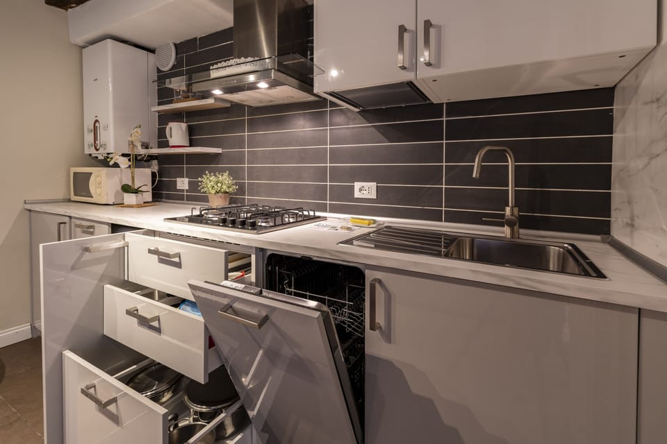Apartment, 2 Bedrooms | Private kitchenette | Full-size fridge, microwave, stovetop, dishwasher