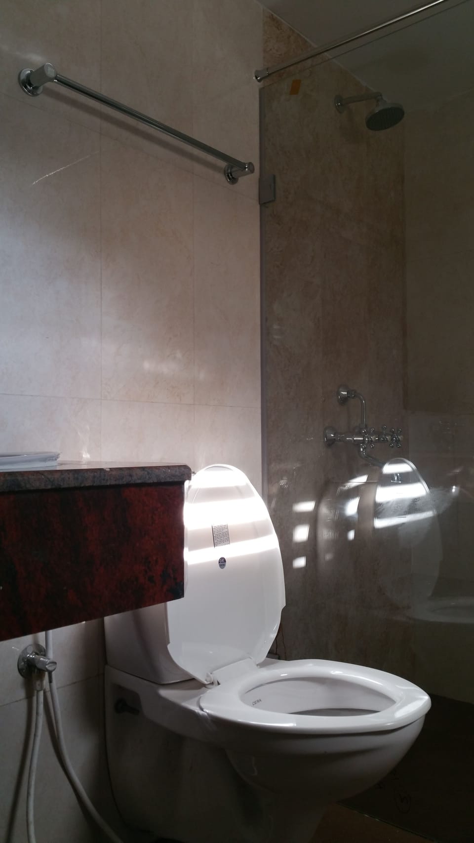 Shower, hair dryer (on request), towels