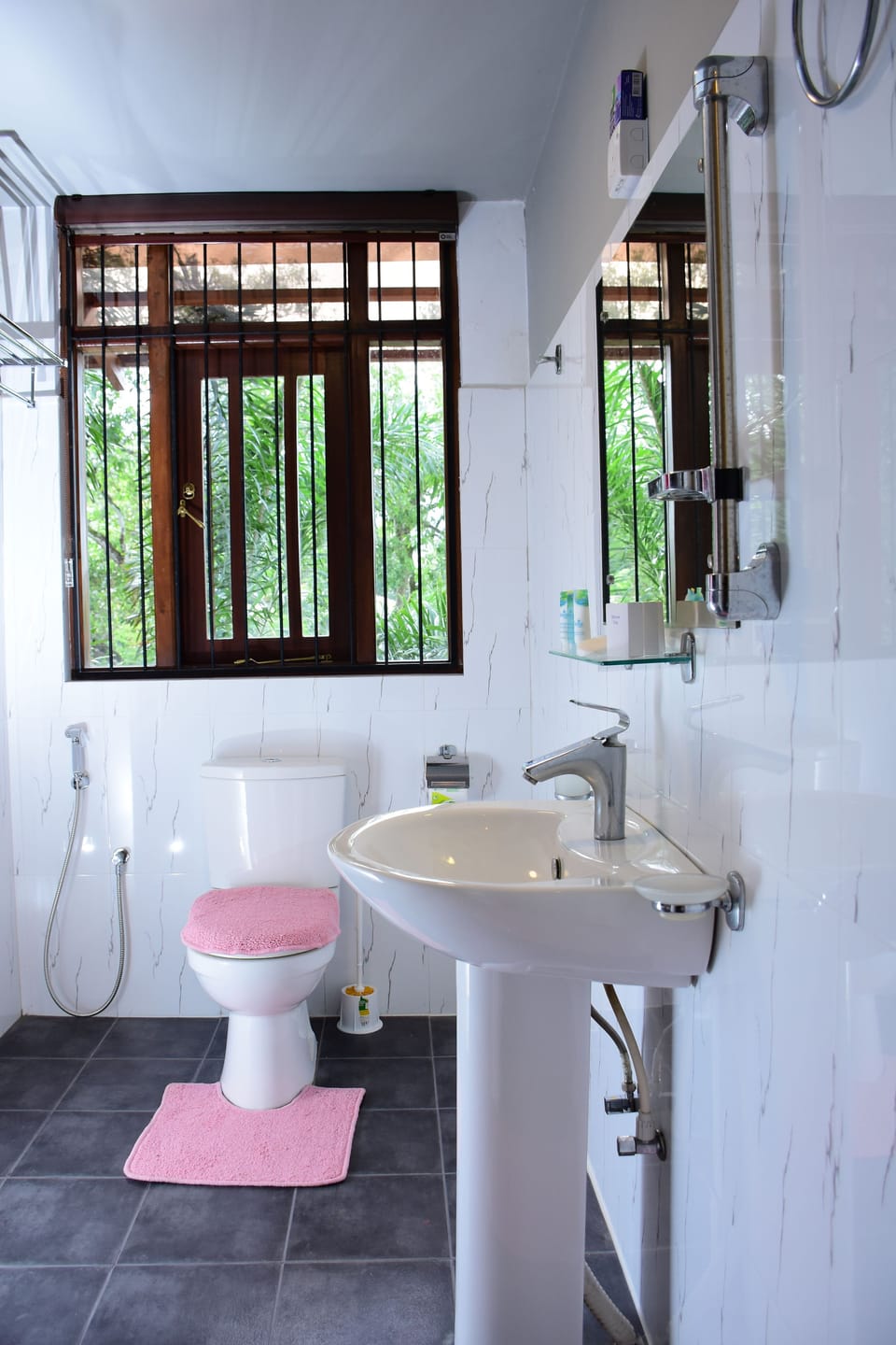 Deluxe Double Room, 1 Queen Bed, Private Bathroom, Mountain View | Bathroom | Shower, free toiletries
