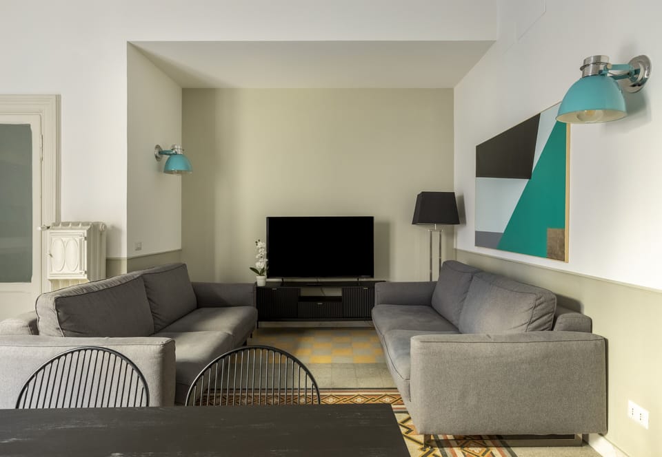 Apartment, 5 Bedrooms | Living area | LCD TV, DVD player