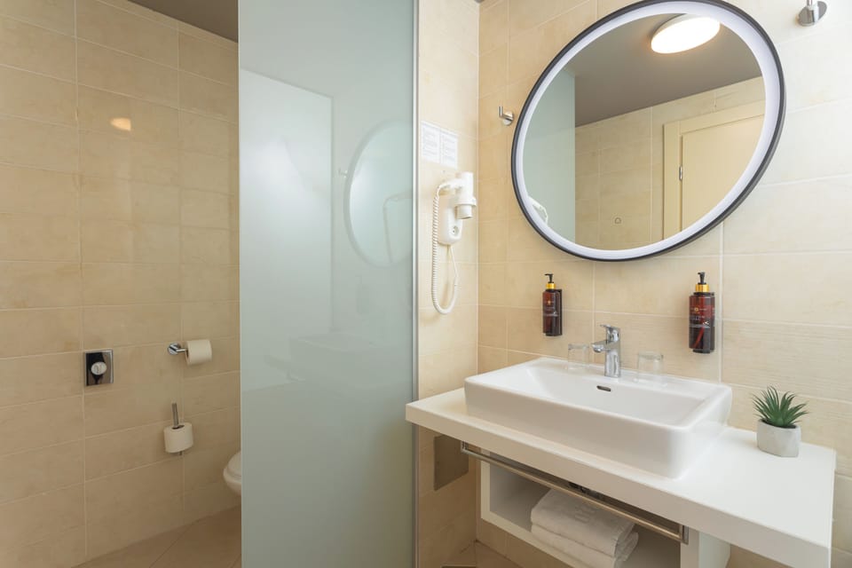 Free toiletries, hair dryer, towels