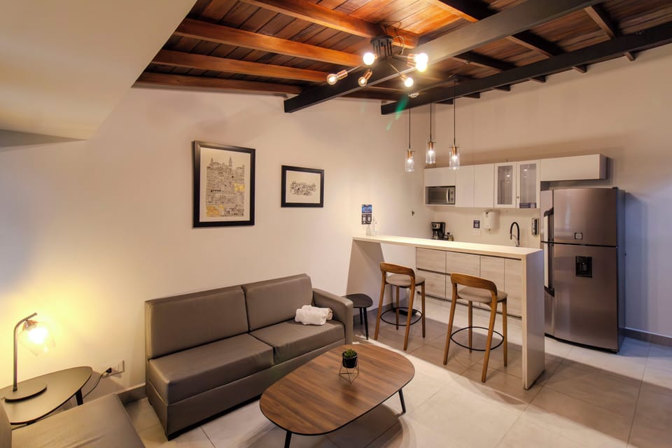 Viktory 202 Terrace and Jacuzzi | Living area | 55-inch flat-screen TV with satellite channels, LCD TV