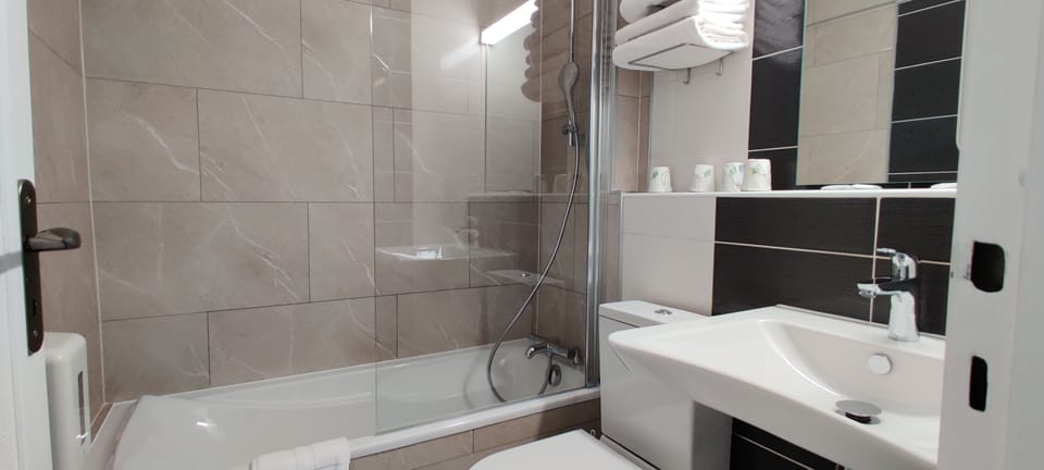 Free toiletries, hair dryer, towels, soap