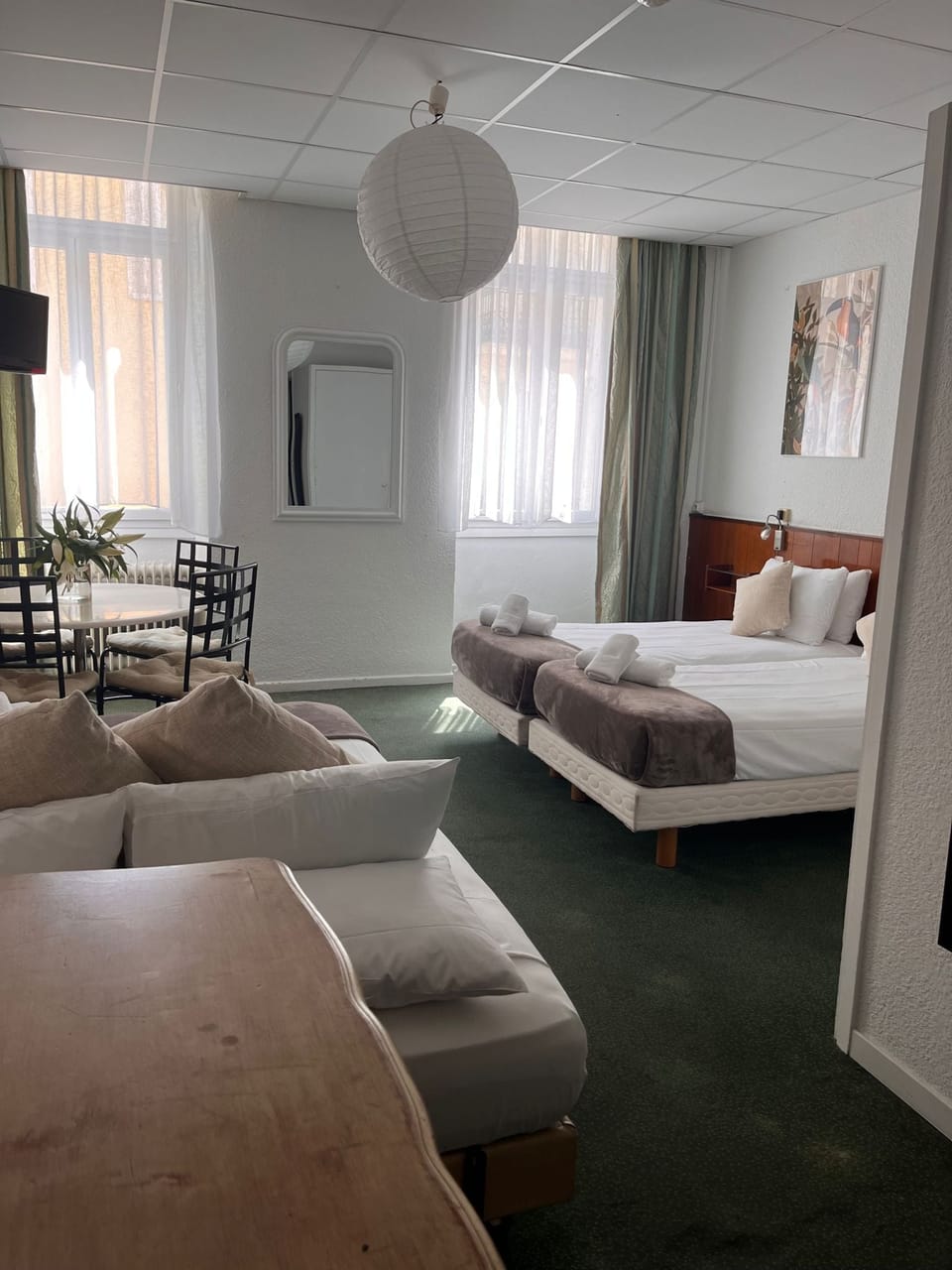 Family Quadruple Room | Premium bedding, soundproofing, iron/ironing board, free WiFi
