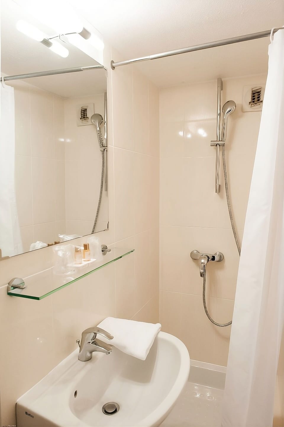 Hair dryer, towels