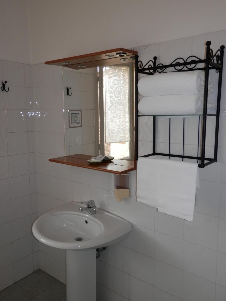 Shower, free toiletries, hair dryer, slippers
