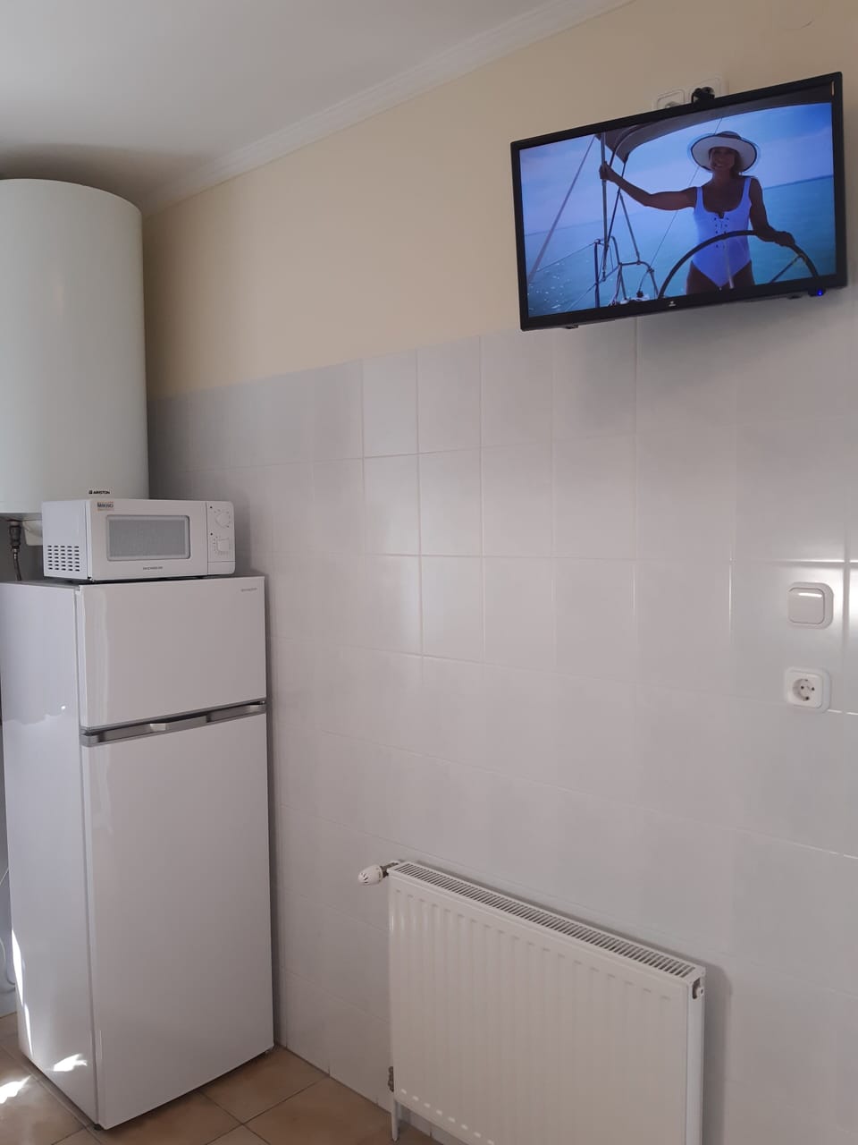 Deluxe Apartment, Balcony, Garden View (for 3 people with air conditioning) | Private kitchen | Fridge, coffee/tea maker