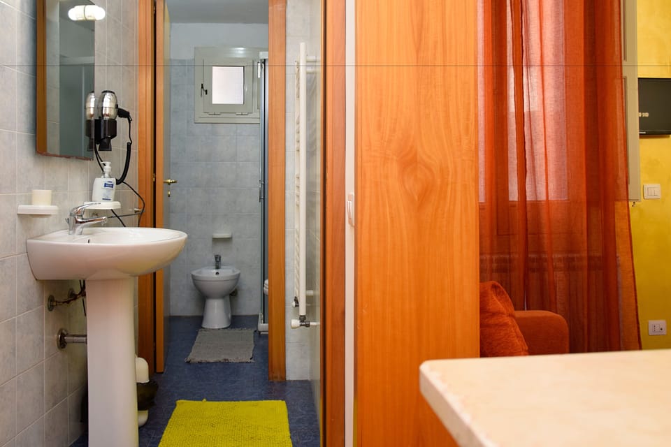 Shower, free toiletries, hair dryer, bidet