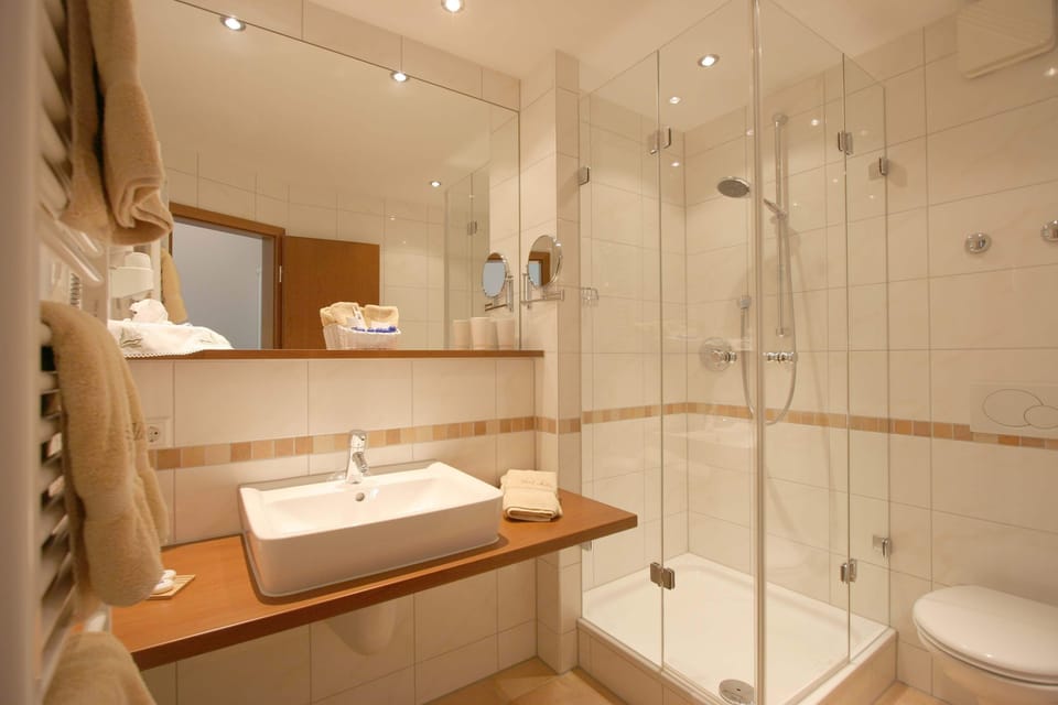 Free toiletries, hair dryer, towels