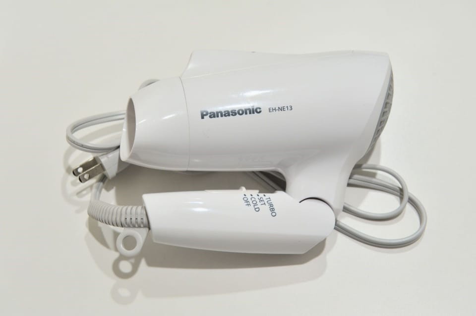 Shower, hair dryer, slippers, electronic bidet