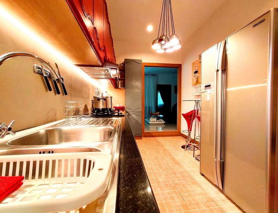 Exclusive Villa, 3 Bedrooms, Pool View | Private kitchen | Full-size fridge, microwave, oven, stovetop